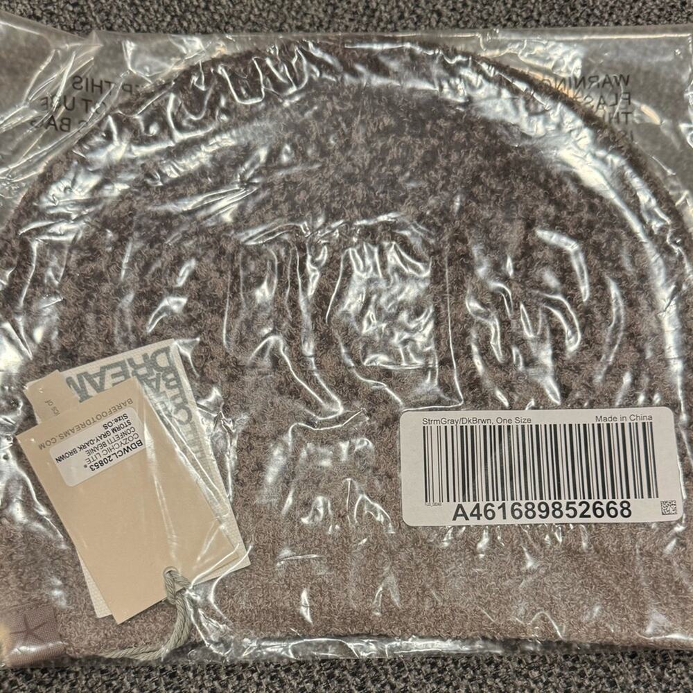 Barefoot Dreams CozyChic Lite Confetti Beanie - Storm Gray/Dark Brown NWT - Picture 2 of 4